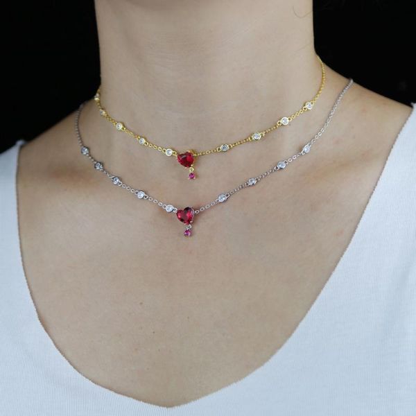 chokers classic red cz crystal heart pendant necklace for women chic cubic zircon drop choker party trendy jewelry luxury gifts, Golden;silver
chokers classic red cz crystal heart pendant necklace for women chic cubic zircon drop choker party trendy jewelry luxury gifts, Golden;silver