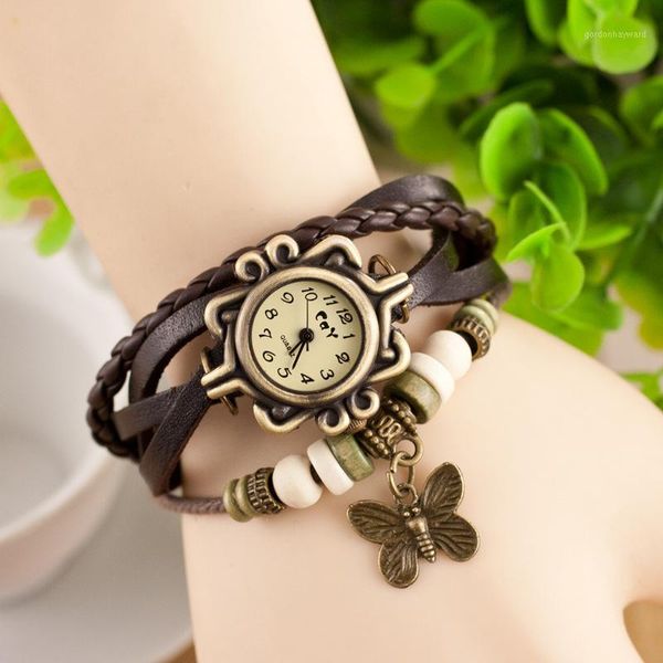 wristwatches fashion geneva watch women leather woven strap butterfly pendant vintage bracelet quartz watches relogio feminino, Slivery;brown
wristwatches fashion geneva watch women leather woven strap butterfly pendant vintage bracelet quartz watches relogio feminino, Slivery;brown