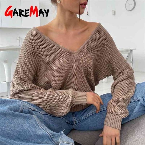 women's oversize sweater knitted autumn winter v neck blue thick knit pullover long sleeve white warm sweaters for women 210917, White;black
women's oversize sweater knitted autumn winter v neck blue thick knit pullover long sleeve white warm sweaters for women 210917, White;black