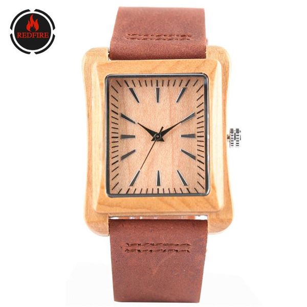 wristwatches redfire cherry wood quartz men's watch rectangle dial stylish casual mens watches creative clock gift reloj masculino, Slivery;brown 
wristwatches redfire cherry wood quartz men's watch rectangle dial stylish casual mens watches creative clock gift reloj masculino, Slivery;brown