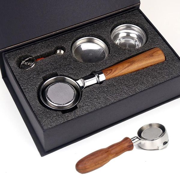 coffee filters 58mm double ear machine stainless steel handle bottomless filter porta universal wooden e61 espresso tools
coffee filters 58mm double ear machine stainless steel handle bottomless filter porta universal wooden e61 espresso tools