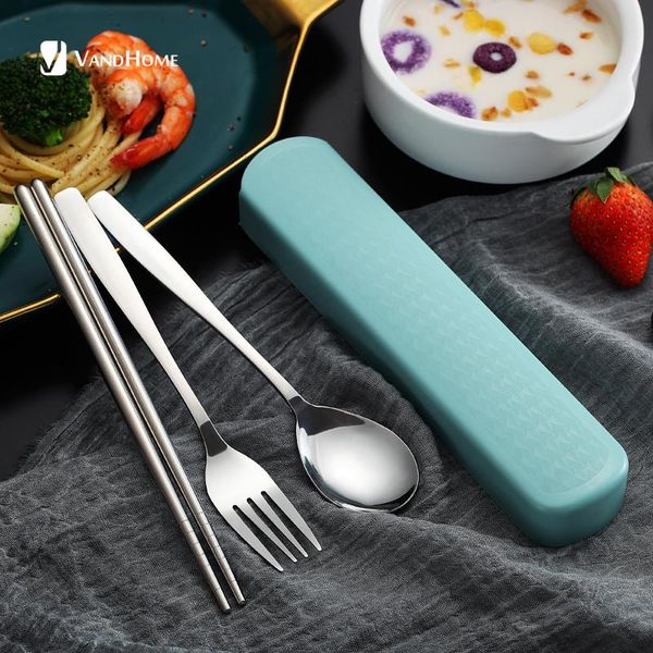 vandhome portable travel tableware set stainless steel dinnerware with box kitchen fork spoon dinner set for kid school cutlery
vandhome portable travel tableware set stainless steel dinnerware with box kitchen fork spoon dinner set for kid school cutlery