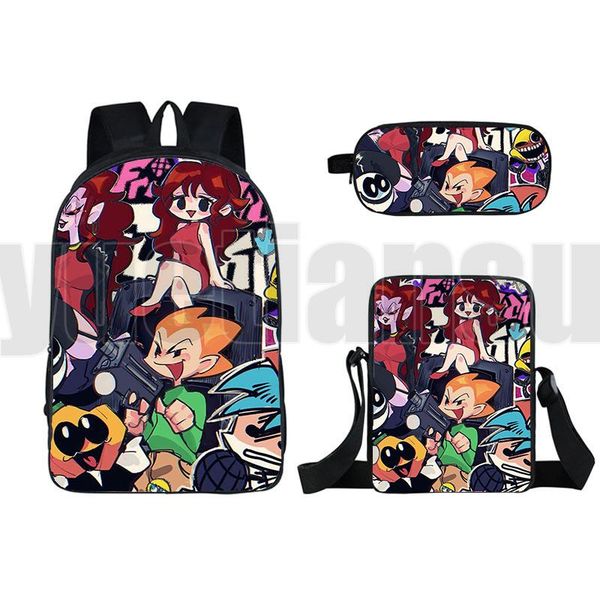 backpack cosplay game 3d friday night funkin children kids back to school 3pcs gift boys girls pencil case teens travel bags
backpack cosplay game 3d friday night funkin children kids back to school 3pcs gift boys girls pencil case teens travel bags