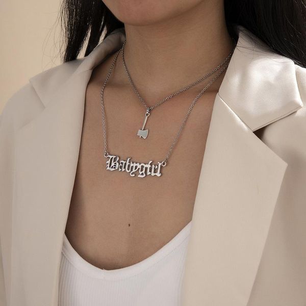 pendant necklaces timeonly statement letter small ax hollow linked chain necklace for women lady street fashion charm jewellery, Silver
pendant necklaces timeonly statement letter small ax hollow linked chain necklace for women lady street fashion charm jewellery, Silver