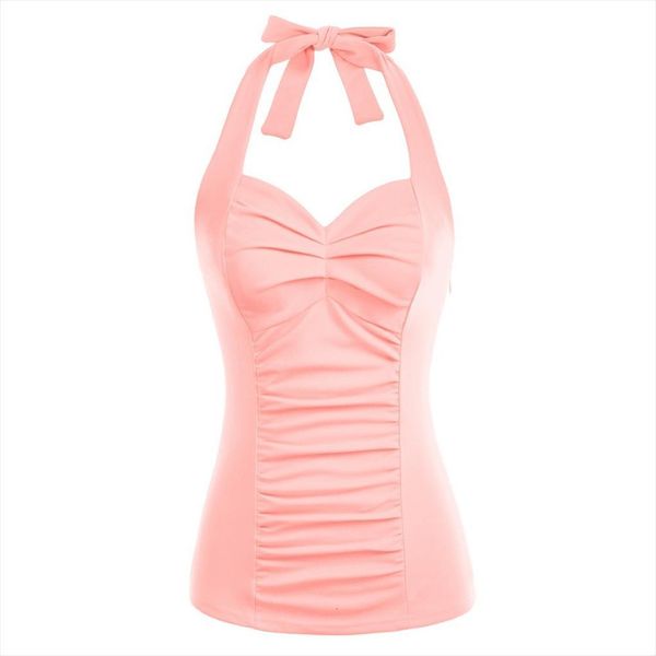 vintage ruched slim women tanks fit backless halter sweetheart neck summer solid pink pleated camis clothes, White
vintage ruched slim women tanks fit backless halter sweetheart neck summer solid pink pleated camis clothes, White