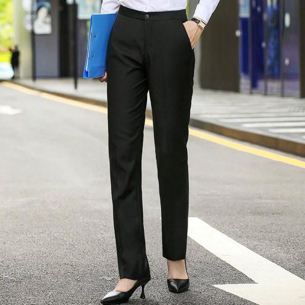 women's pants & capris high-quality black suit spring and autumn straight formal wear business trousers temperament ladies work, Black;white
women's pants & capris high-quality black suit spring and autumn straight formal wear business trousers temperament ladies work, Black;white