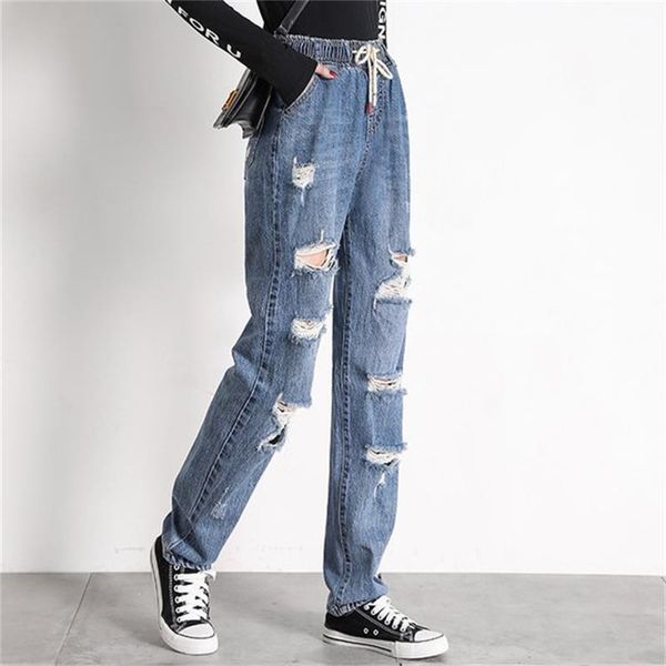 women's jeans for 2021 spring and autumn plus long version wide leg high waist ripped loose pants, Blue
women's jeans for 2021 spring and autumn plus long version wide leg high waist ripped loose pants, Blue