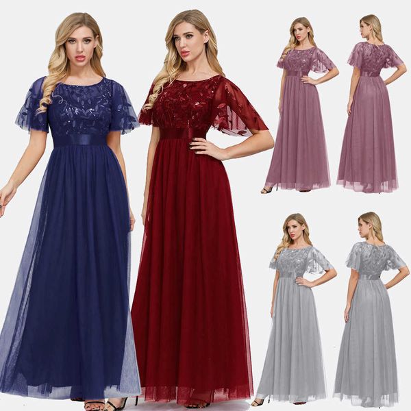 luxury party evening dress quality 2021 autumn elastic waist splicing crew neck party big a swing evening drs, Black
luxury party evening dress quality 2021 autumn elastic waist splicing crew neck party big a swing evening drs, Black