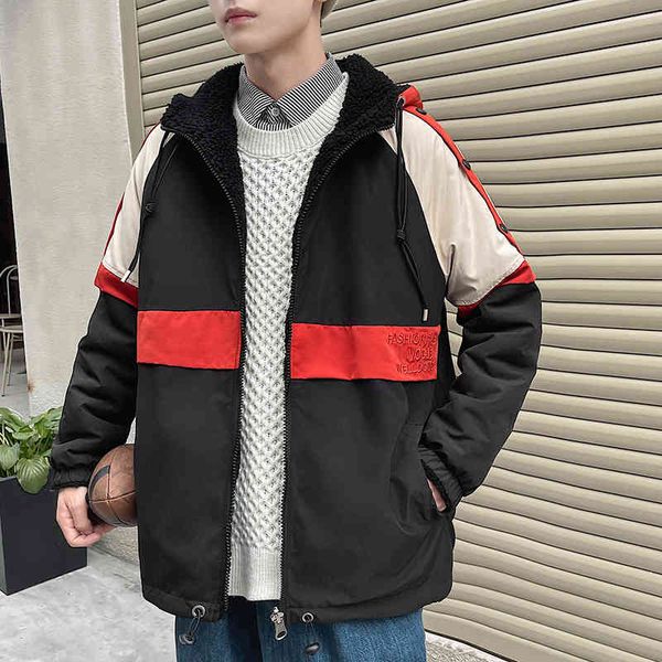 winter men's plush thickened lamb fce et fashion youth plus size student versatile cotton padded cloth trend, Black
winter men's plush thickened lamb fce et fashion youth plus size student versatile cotton padded cloth trend, Black