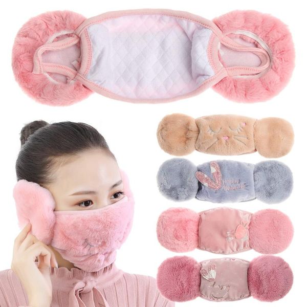 berets 2 in 1 warm mask earmuffs cartoon cute mouth-muffs ear-cap autumn winter thicken plush outdoor riding keep earflap, Blue;gray
berets 2 in 1 warm mask earmuffs cartoon cute mouth-muffs ear-cap autumn winter thicken plush outdoor riding keep earflap, Blue;gray