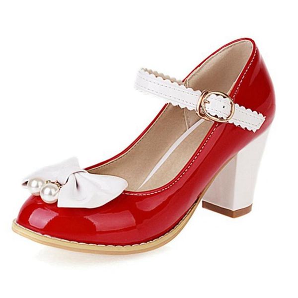 dress shoes girseaby 2021 ladies pumps round toe 7cm block heels faux genuine leather buckle bowtie pearl big size 48 colorful s2129, Black
dress shoes girseaby 2021 ladies pumps round toe 7cm block heels faux genuine leather buckle bowtie pearl big size 48 colorful s2129, Black