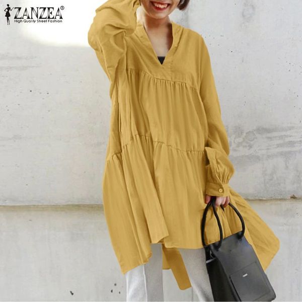 new 2021 women v neck sleeve blouse zanzea spring ruffles solid loose chemise casual pleated blusas plus size long female awsy, White;black
new 2021 women v neck sleeve blouse zanzea spring ruffles solid loose chemise casual pleated blusas plus size long female awsy, White;black