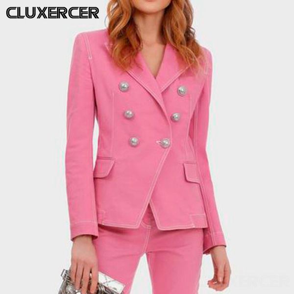 women's jackets 2021 spring autumn pink denim suit jacket women double breasted long sleeve casual lady jeans coat, Black;brown
women's jackets 2021 spring autumn pink denim suit jacket women double breasted long sleeve casual lady jeans coat, Black;brown