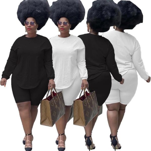 women's tracksuits two-piece women plus size sets fall 2021 o-neck full sleeve pullover high waist skinny shorts casual outfits, Gray
women's tracksuits two-piece women plus size sets fall 2021 o-neck full sleeve pullover high waist skinny shorts casual outfits, Gray