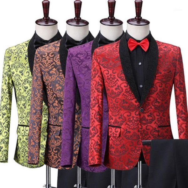 two-piece performance suit 2021 men's stage singer host dress suits & blazers, White;black
two-piece performance suit 2021 men's stage singer host dress suits & blazers, White;black
