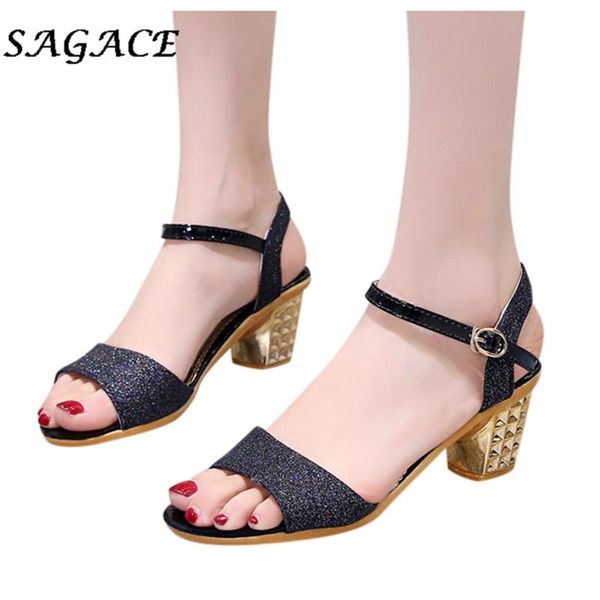 sagace buckle shoes women leather sandals sequins open toe square heels beach sandals summer high heels casual shoes, Black
sagace buckle shoes women leather sandals sequins open toe square heels beach sandals summer high heels casual shoes, Black
