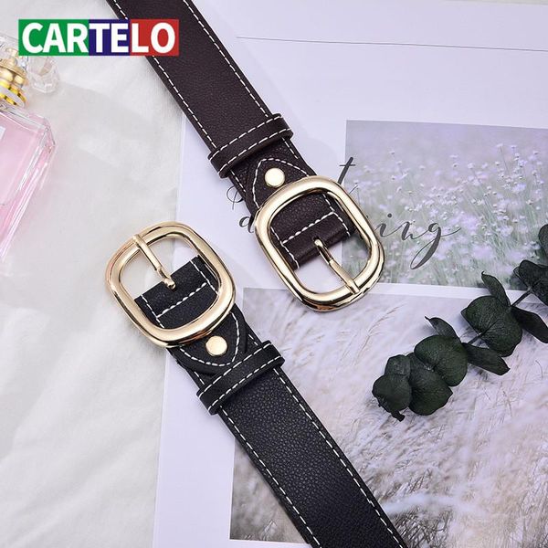 cartelo new women leather belt alloy buckle belt women's simple and versatile leather ins style fashion women, Black;brown
cartelo new women leather belt alloy buckle belt women's simple and versatile leather ins style fashion women, Black;brown