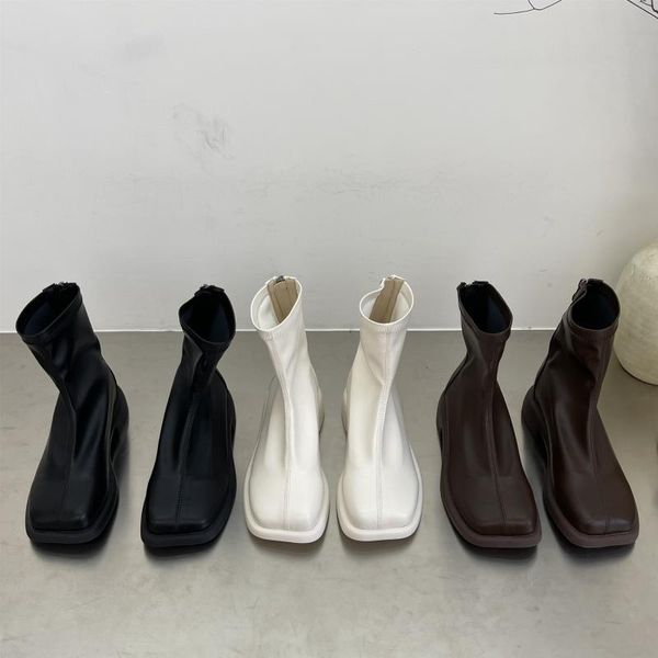 boots women fashion ankle female leather soft square toe flat heel short zipper concise shoes autumn 2021, Black
boots women fashion ankle female leather soft square toe flat heel short zipper concise shoes autumn 2021, Black
