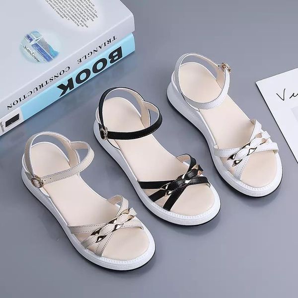 sandals summer women's leather thick soled high rise casual shoes soft and comfortable anti slip fashion korean, Black
sandals summer women's leather thick soled high rise casual shoes soft and comfortable anti slip fashion korean, Black