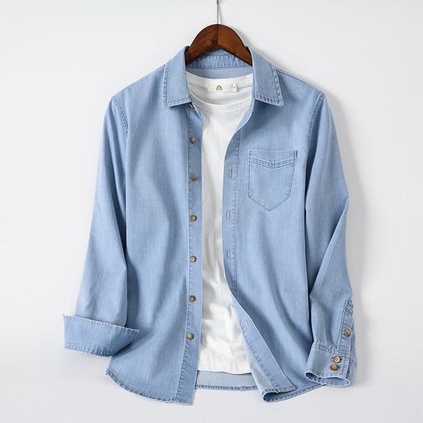 men's casual shirts spring and autumn light blue denim shirt modal fabric stretch long-sleeved male brand clothes,8178, White;black
men's casual shirts spring and autumn light blue denim shirt modal fabric stretch long-sleeved male brand clothes,8178, White;black