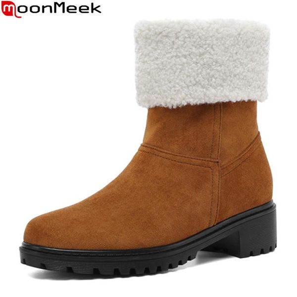 boots moonmeek 2021 big size 34-43 women square heels round toe keep warm snow comfortable flcok winter, Black
boots moonmeek 2021 big size 34-43 women square heels round toe keep warm snow comfortable flcok winter, Black