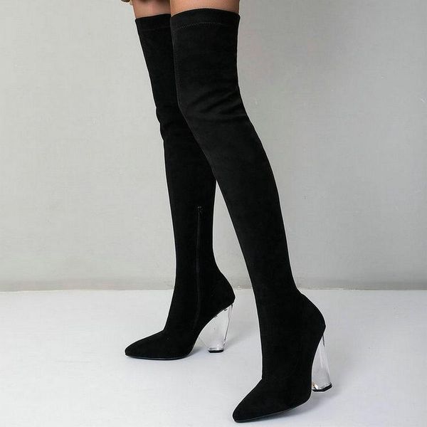 boots 2021 women over the knee faux suede pointed toe stretch transparent wedges high heel ladies thigh black
boots 2021 women over the knee faux suede pointed toe stretch transparent wedges high heel ladies thigh black