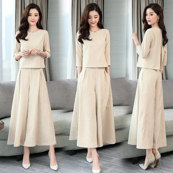 women's tracksuits spring goddess 2 piece set women striped pantalones mujer cintura alta palazzo pants conjunto feminino wide leg woma, Gray
women's tracksuits spring goddess 2 piece set women striped pantalones mujer cintura alta palazzo pants conjunto feminino wide leg woma, Gray