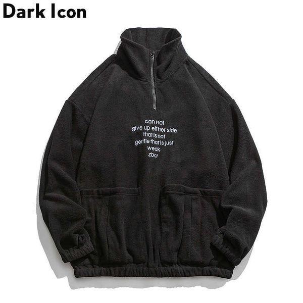 dark icon front half zipper fleece street sweatshirt men pullover hip hop sweatshirts streetwear sweatshirt for men white/black t200917
dark icon front half zipper fleece street sweatshirt men pullover hip hop sweatshirts streetwear sweatshirt for men white/black t200917