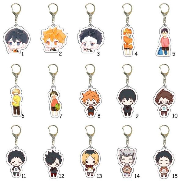 keychains 15 styles anime haikyuu hinata shoyo nishinoya yuu tendo satori shirabu rubber keychain cosplay figure keyrings pendant gift, Silver
keychains 15 styles anime haikyuu hinata shoyo nishinoya yuu tendo satori shirabu rubber keychain cosplay figure keyrings pendant gift, Silver
