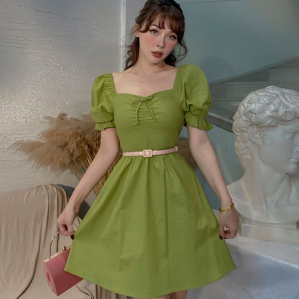 2021 summer new vintage lean green puff vest square line above the knee cotton dress women d0ca, Black;gray
2021 summer new vintage lean green puff vest square line above the knee cotton dress women d0ca, Black;gray