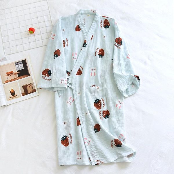women's sleepwear japanese pajamas summer thin kimono robes cotton double-layer crepe home clothes long nightgown strawberry bath robe, Black;red
women's sleepwear japanese pajamas summer thin kimono robes cotton double-layer crepe home clothes long nightgown strawberry bath robe, Black;red