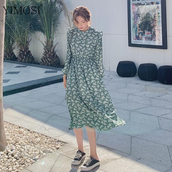 casual dresses summer floral print chiffon dress 2021 women elegant stand collar ruffle party long sleeve midi vestidos, Black;gray
casual dresses summer floral print chiffon dress 2021 women elegant stand collar ruffle party long sleeve midi vestidos, Black;gray