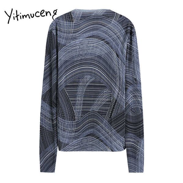 yitimuceng woman tshirts comfortable vintage blue line long sleeve pullover fashion o-neck clothing casual korean 210601, White
yitimuceng woman tshirts comfortable vintage blue line long sleeve pullover fashion o-neck clothing casual korean 210601, White