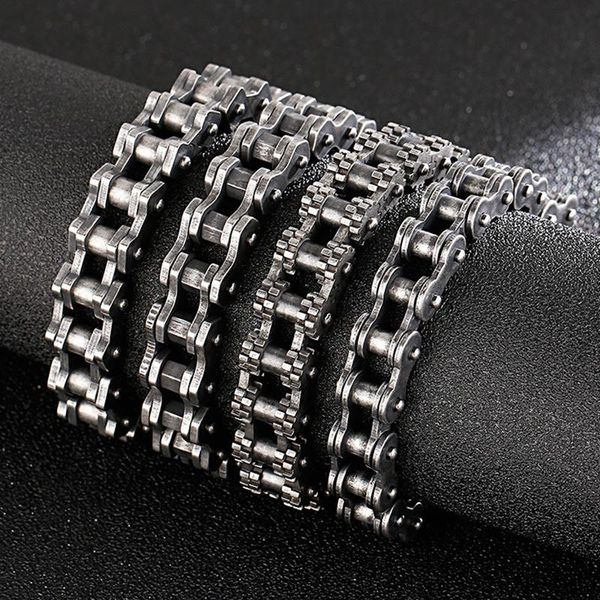 link, chain 12mm heavy vintage men women brush black biker bracelets jewelry punk hiphop stainless steel motorcycle bike bracelet
link, chain 12mm heavy vintage men women brush black biker bracelets jewelry punk hiphop stainless steel motorcycle bike bracelet