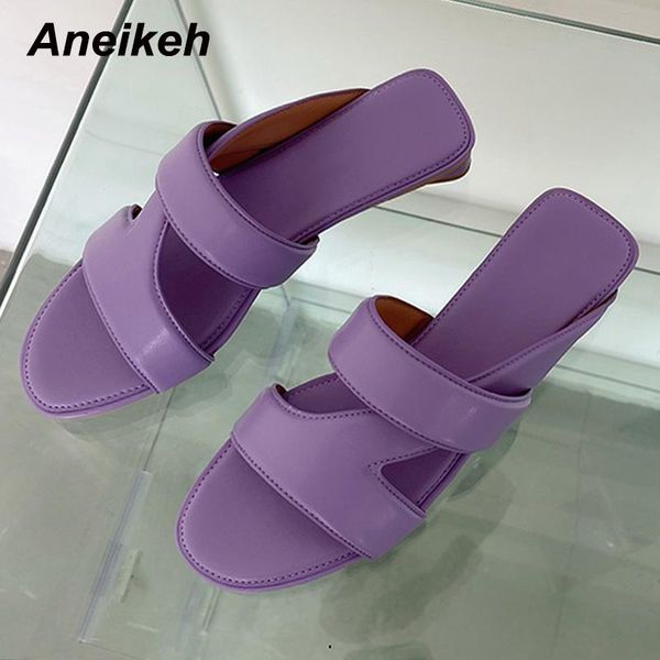 slippers aneikeh women shoes summer solid round toe squared heels pu leisure shallow outside purple size 35-39 fashion 2021, Black
slippers aneikeh women shoes summer solid round toe squared heels pu leisure shallow outside purple size 35-39 fashion 2021, Black