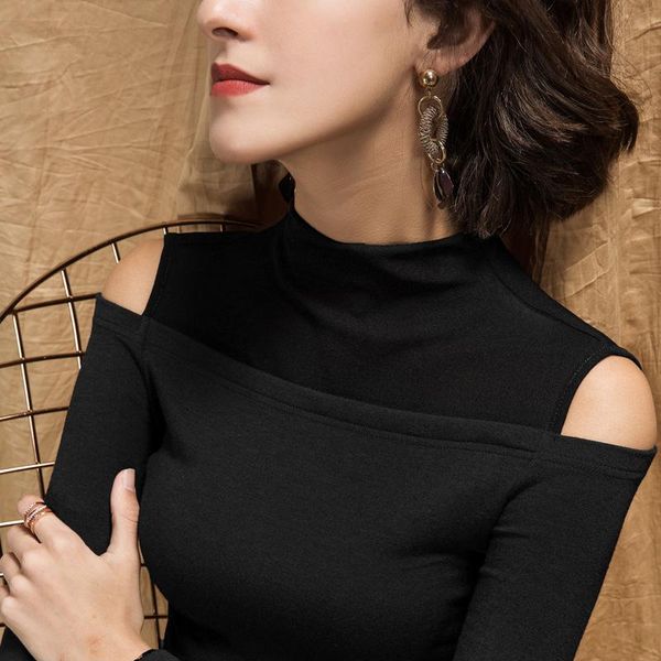 women cotton t-shirt turtleneck long sleeve women shirt all match lady black white gray yellow shir
women cotton t-shirt turtleneck long sleeve women shirt all match lady black white gray yellow shir