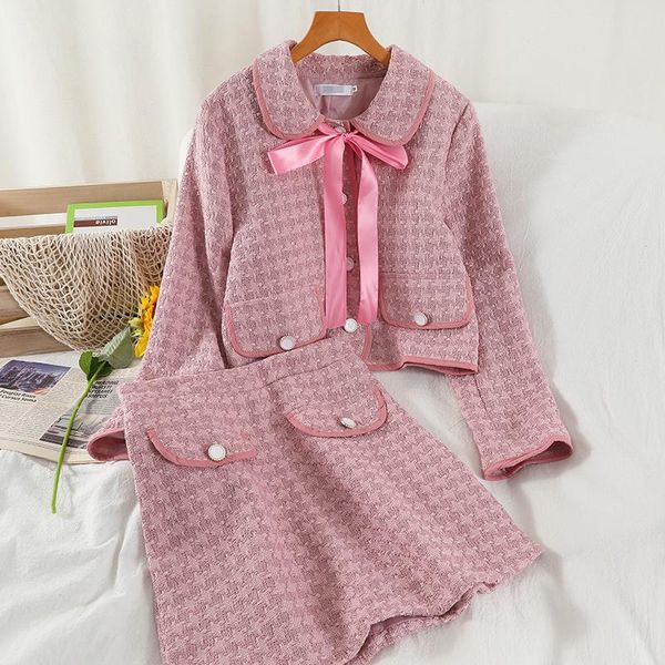 two piece dress 2021 autumn temperament ladies small fragrance suit western style short coat jacket high waist a-line skirt two-piece, White
two piece dress 2021 autumn temperament ladies small fragrance suit western style short coat jacket high waist a-line skirt two-piece, White