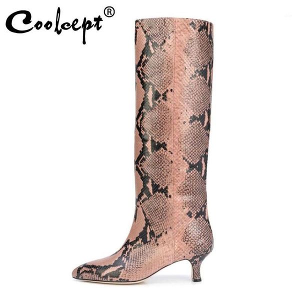 boots coolcept size 33-43 women knee fashion pointed toe real leather winter shoes woman warm long boot lady party footwear1, Black
boots coolcept size 33-43 women knee fashion pointed toe real leather winter shoes woman warm long boot lady party footwear1, Black