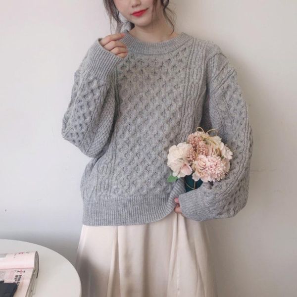 women's sweaters japanese cable-knit vintage sweater women o-neck back split belt loose jumper fall winter all-match solid long sleeve, White;black
women's sweaters japanese cable-knit vintage sweater women o-neck back split belt loose jumper fall winter all-match solid long sleeve, White;black