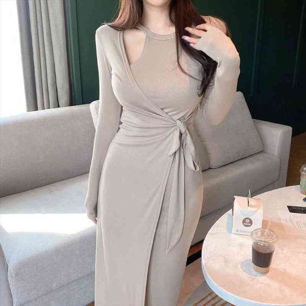 korea autumn winter body feminine irregular side bandage slim split dress maxi long dresses s8hd, Black;gray
korea autumn winter body feminine irregular side bandage slim split dress maxi long dresses s8hd, Black;gray