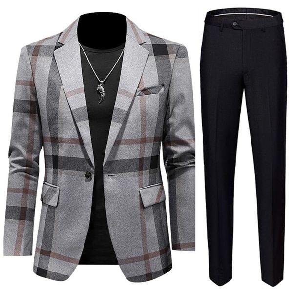 3) fashionable men's business casual suits, large size 5xl slim fit men gray striped blazer and black pants, White;black
3) fashionable men's business casual suits, large size 5xl slim fit men gray striped blazer and black pants, White;black