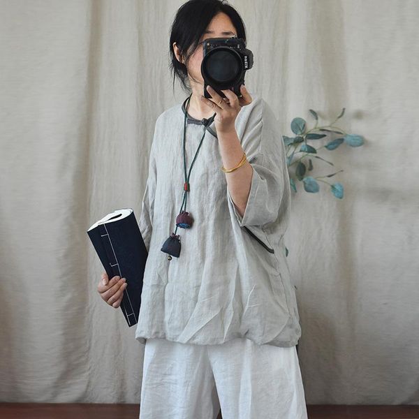 women's blouses & shirts causal 2021 summer o neck short sleeve cotton and linen casual tee solid pocket plus size elegant, White
women's blouses & shirts causal 2021 summer o neck short sleeve cotton and linen casual tee solid pocket plus size elegant, White