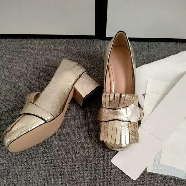 women's dress shoes fashion gold high heeled shoes designer calf leather wedding shoes women's thick bottom tassel spring and autu, Black
women's dress shoes fashion gold high heeled shoes designer calf leather wedding shoes women's thick bottom tassel spring and autu, Black
