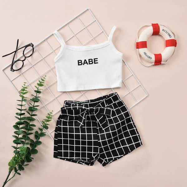 clothing sets 2021 fashion girls clothes kids baby letter print sleeveless vest bownot plaid shorts 2pcs outfits summer, White
clothing sets 2021 fashion girls clothes kids baby letter print sleeveless vest bownot plaid shorts 2pcs outfits summer, White
