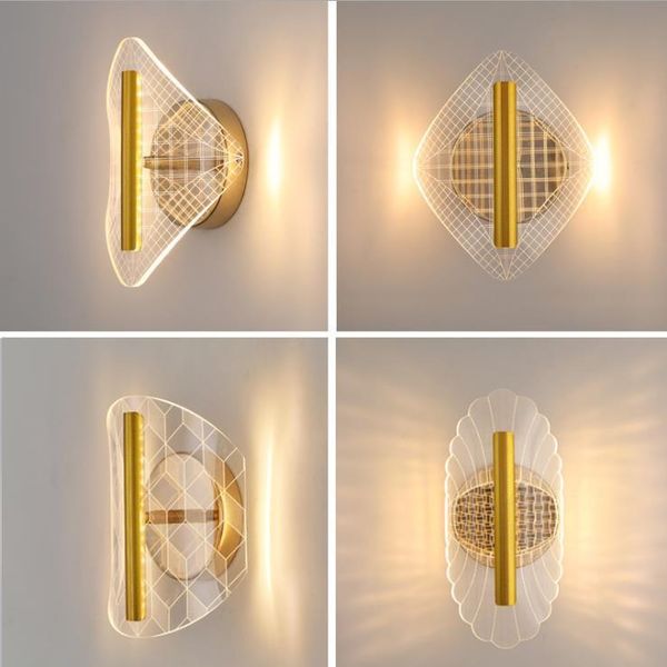 wall lamp creative gold simple modern acrylic led super bright bedroom bedside tv background
wall lamp creative gold simple modern acrylic led super bright bedroom bedside tv background