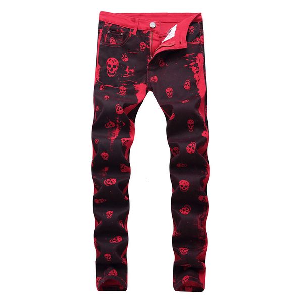 new 2021 men men's skull skeleton boat personality masculine jeans denim slim fit red pants ijxl, Blue
new 2021 men men's skull skeleton boat personality masculine jeans denim slim fit red pants ijxl, Blue