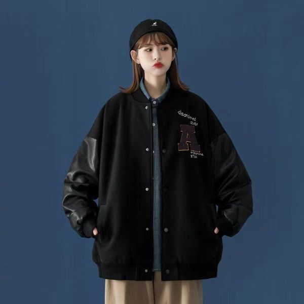 men's jackets 2021 style baseball suit retro japanese patchwork thickened coat women's trendy winter loose fried street clothes, Black;brown
men's jackets 2021 style baseball suit retro japanese patchwork thickened coat women's trendy winter loose fried street clothes, Black;brown