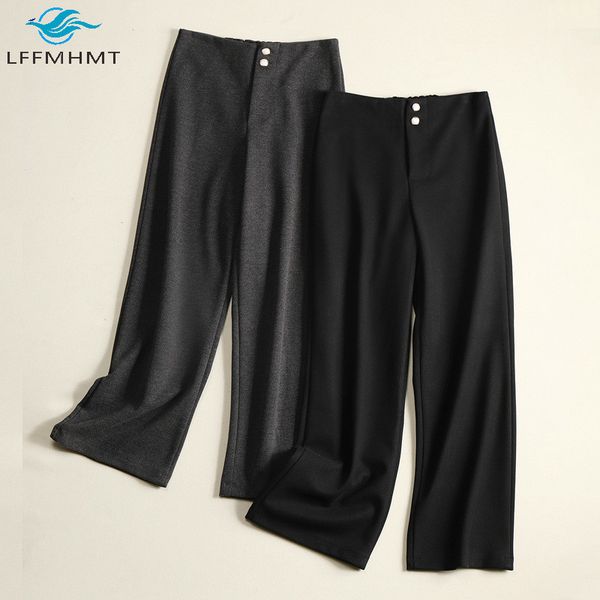 2021 new women winter fashion solid color wool wide leg office lady korean style high waist casual black thick warm trousers 25a0, Black;white
2021 new women winter fashion solid color wool wide leg office lady korean style high waist casual black thick warm trousers 25a0, Black;white