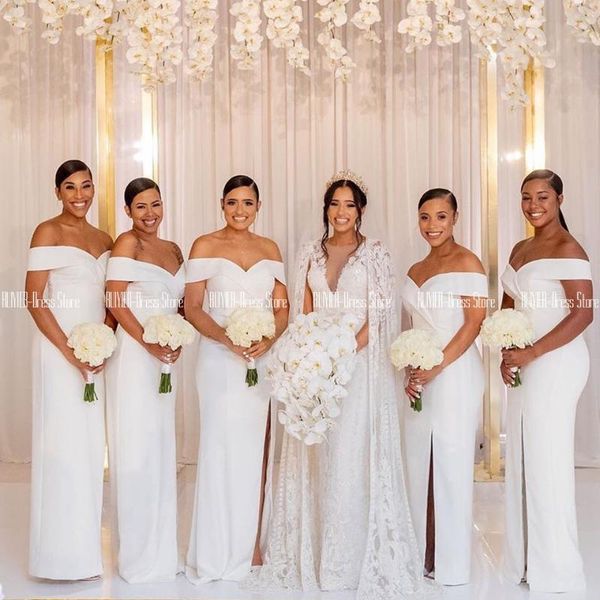bridesmaid dress white bridemaid dresses side split off the shoulder sheath wedding guest for black girl lace up back satin long gown, White;pink
bridesmaid dress white bridemaid dresses side split off the shoulder sheath wedding guest for black girl lace up back satin long gown, White;pink