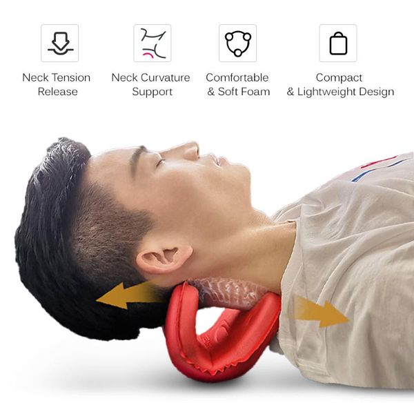 portable neck support tension reliever pillows neck traction relaxer device for travel yoga office home, Black;blue
portable neck support tension reliever pillows neck traction relaxer device for travel yoga office home, Black;blue